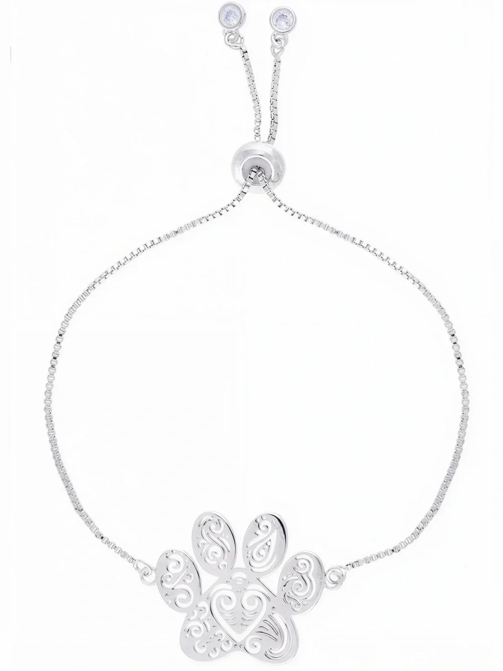 Adjustable Paw Print Bracelet